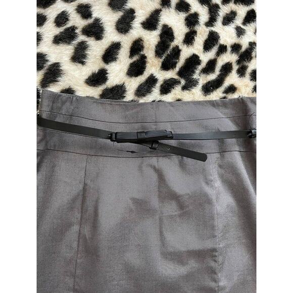 H&M Pencil Gray Belted Skirt Professional Midi Skirt Office Wear,‎ Career - Picture 3 of 8